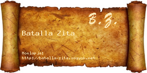 Batalla Zita névjegykártya